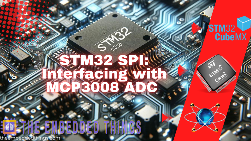 Feature image of the MCP3008 SPI interface project with STM32 microcontroller.