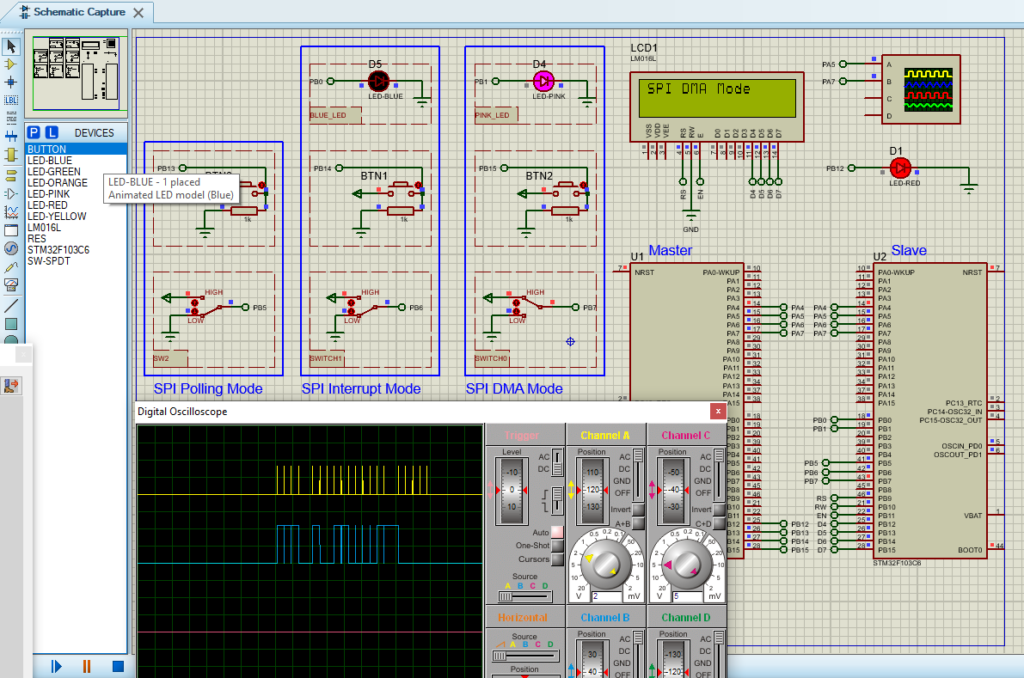 STM32 SPI Communication: Polling, Interrupt, and DMA Modes Illustration