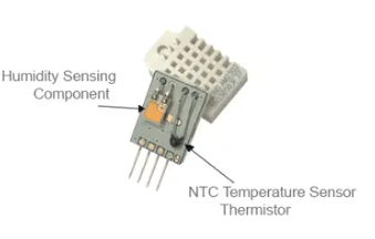 DHT11 Sensor with STM32 featuring NTC Temperature Sensor and Humidity Sensing Component